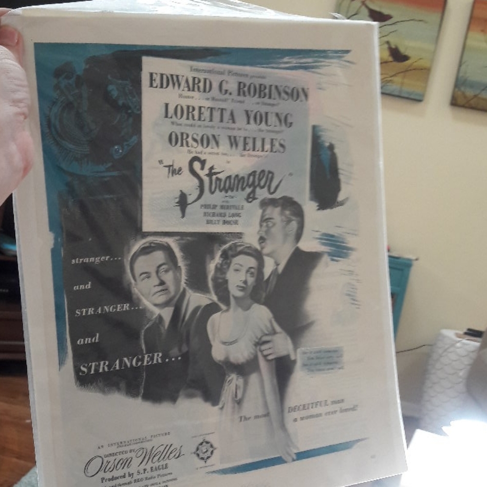 Vintage 1946 magazine ad The movie The Stranger